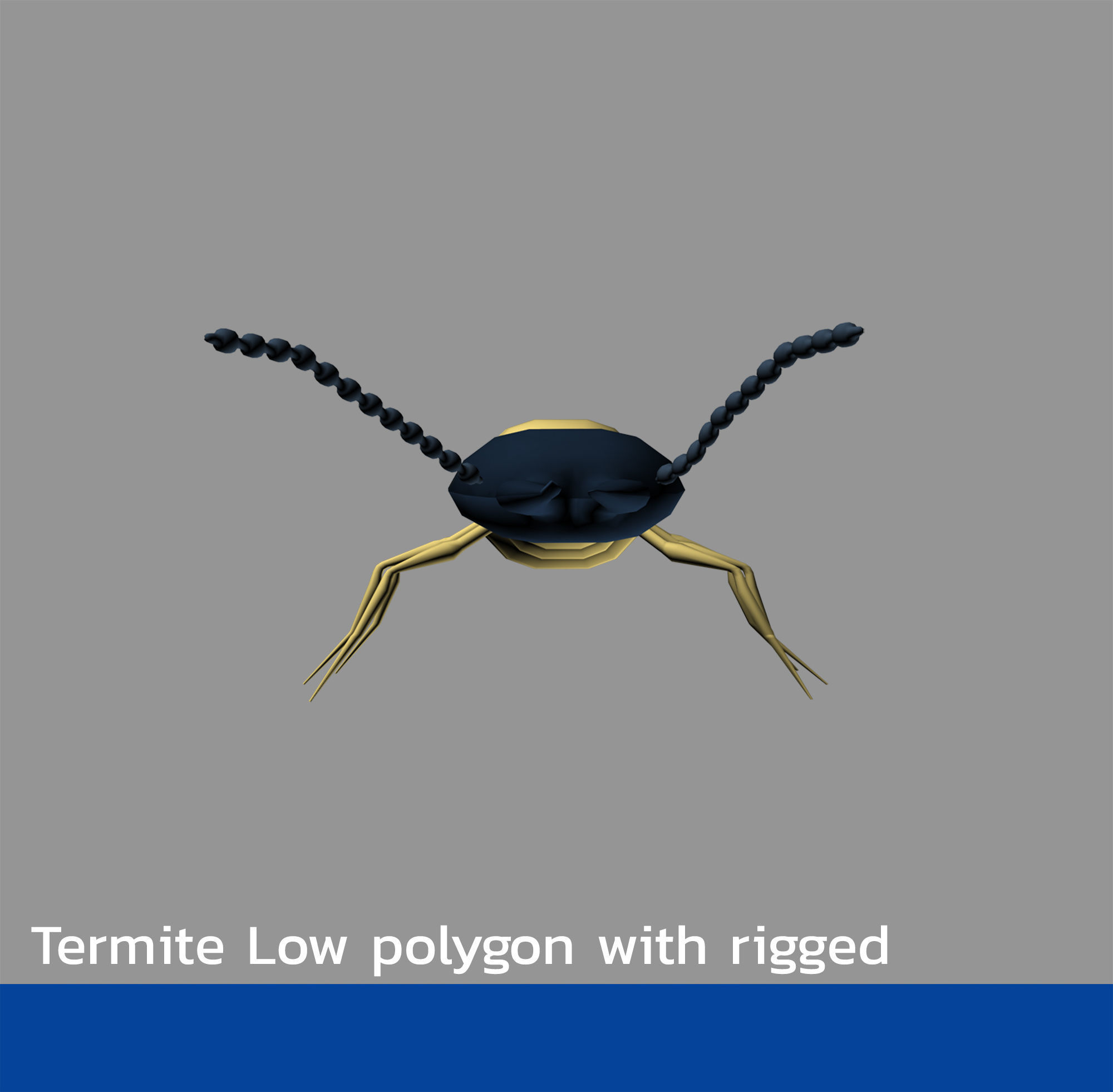 Termite -Rigged - Animated Low-poly 3D model_4