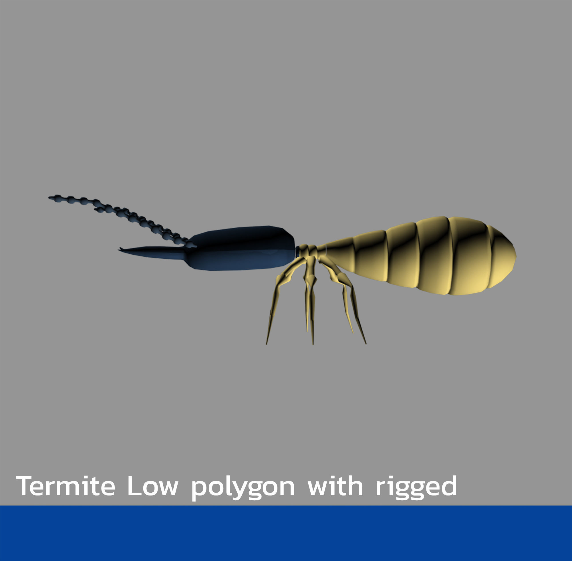 Termite -Rigged - Animated Low-poly 3D model_5