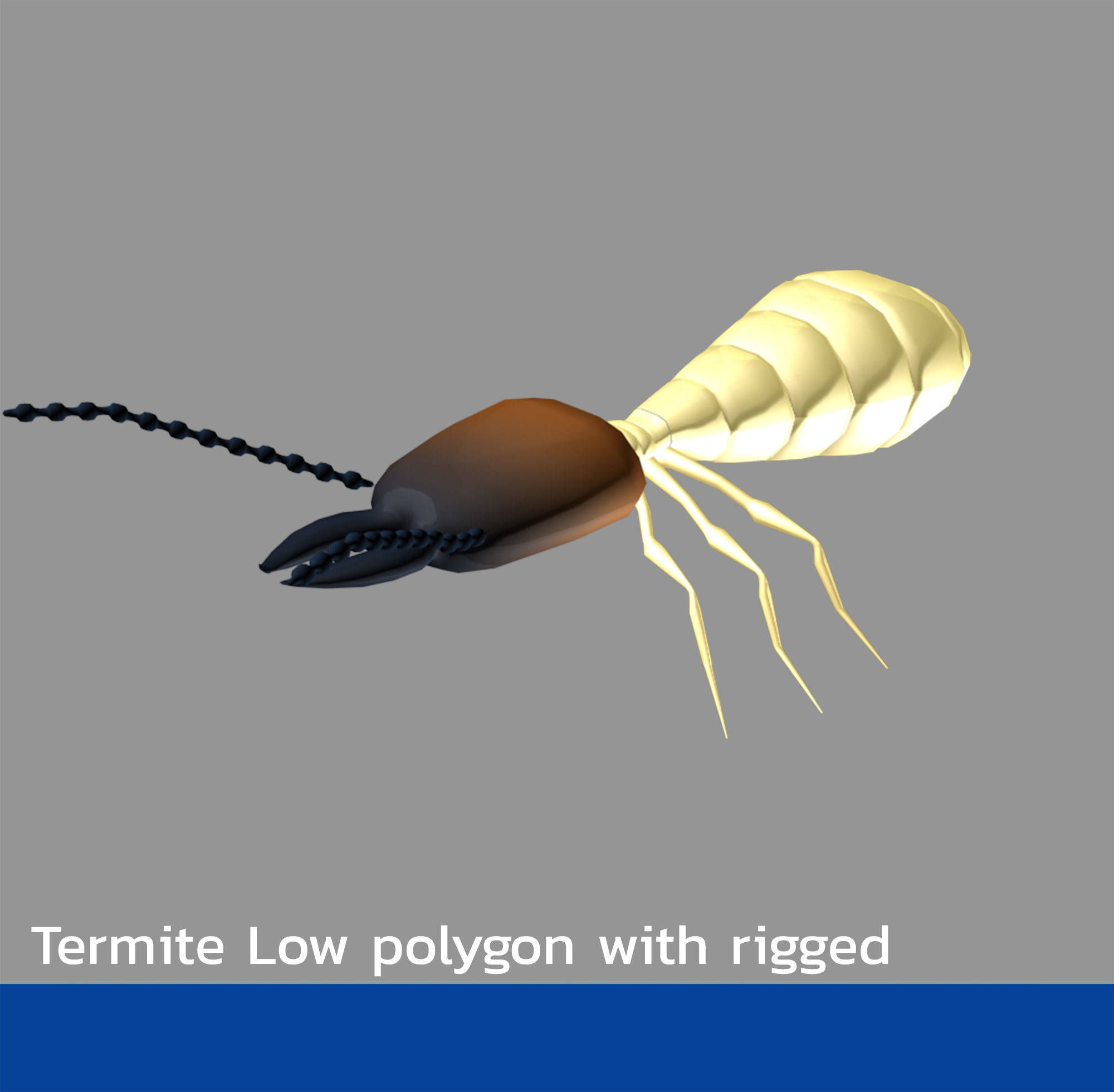 Termite -Rigged - Animated Low-poly 3D model_2