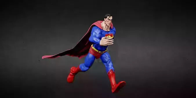 Superman PBR Low-poly 3D model