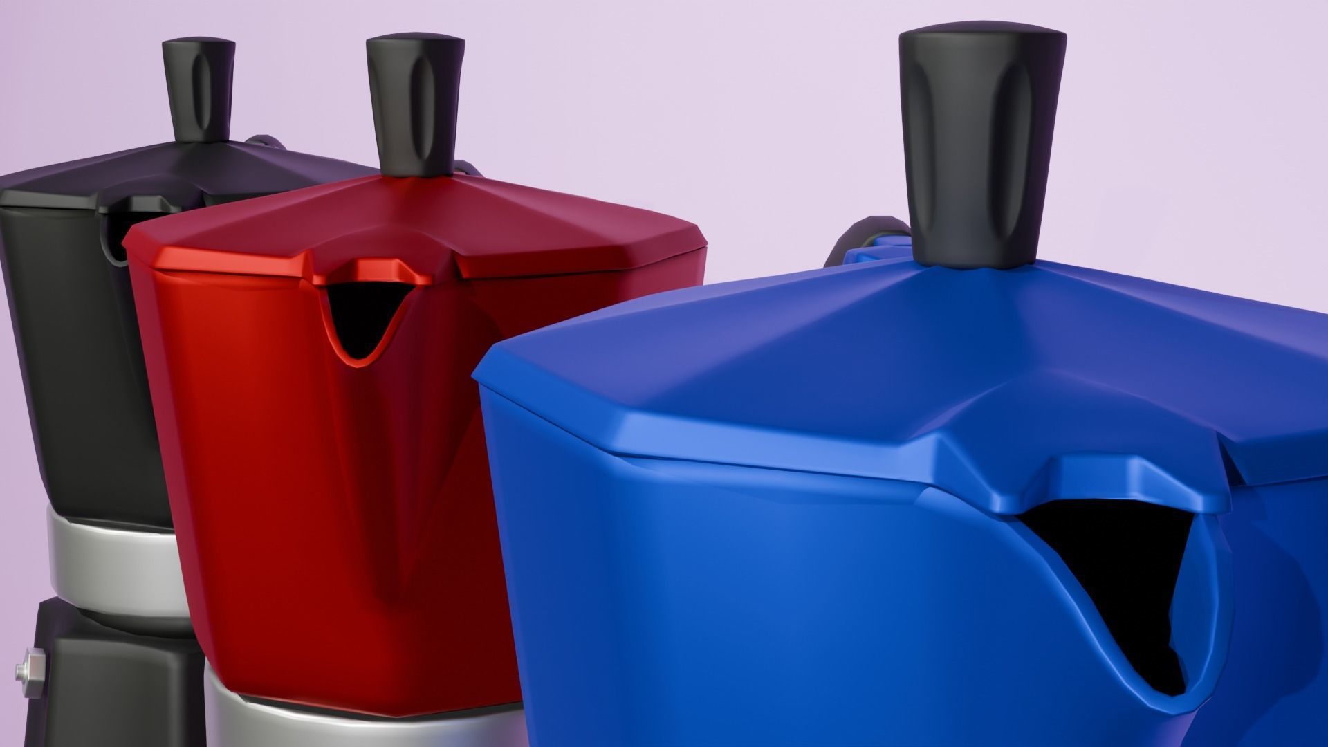 Geyser coffee maker 3D model_4