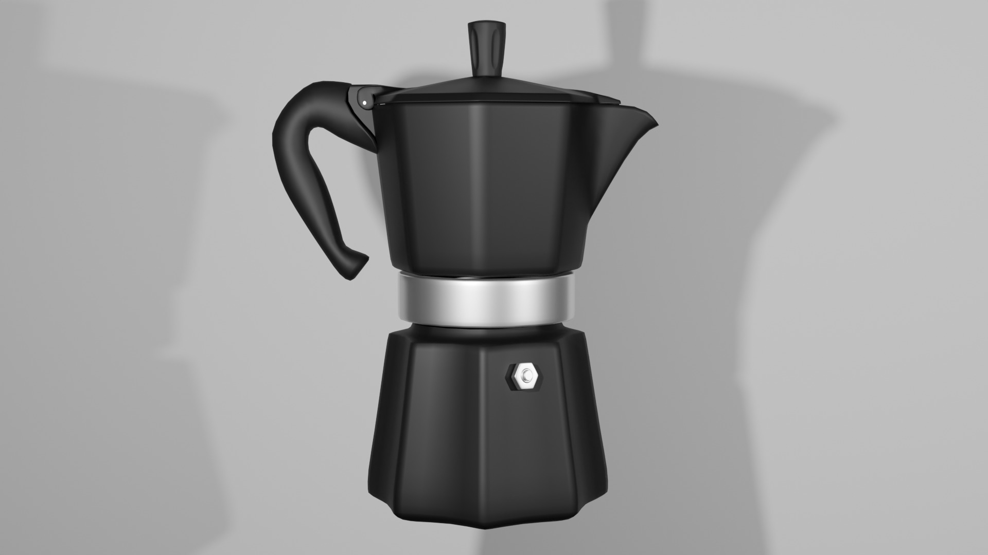 Geyser coffee maker 3D model_2