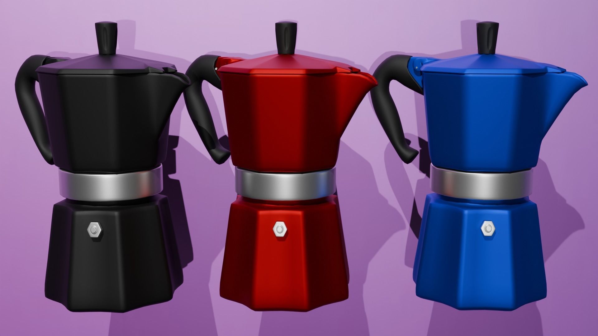 Geyser coffee maker 3D model_1