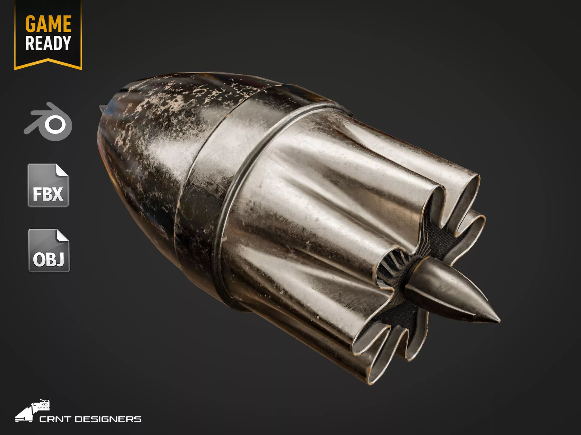 Jet Exhaust Low-poly 3D model