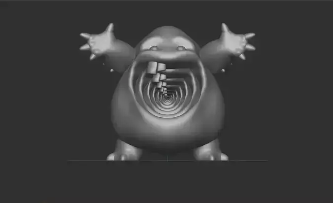 hungry monster  3D print model