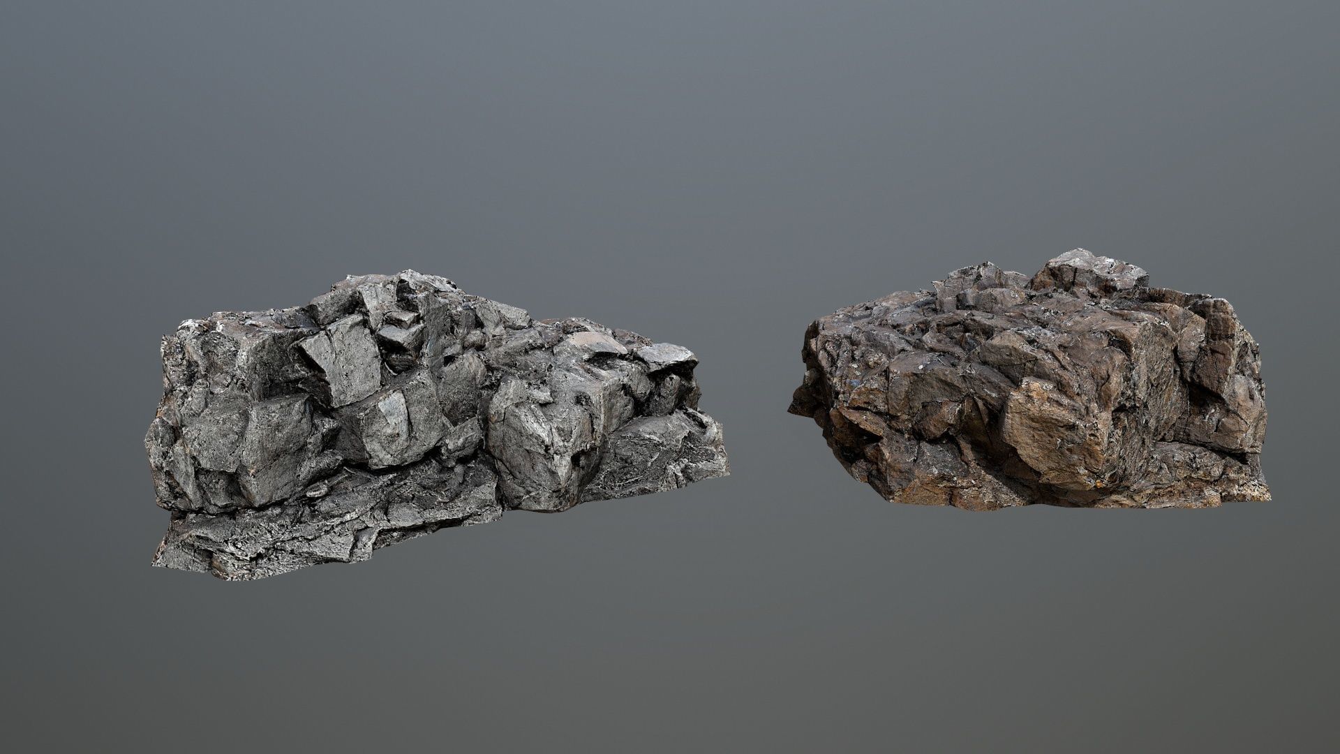 desert rocks Low-poly 3D model_5