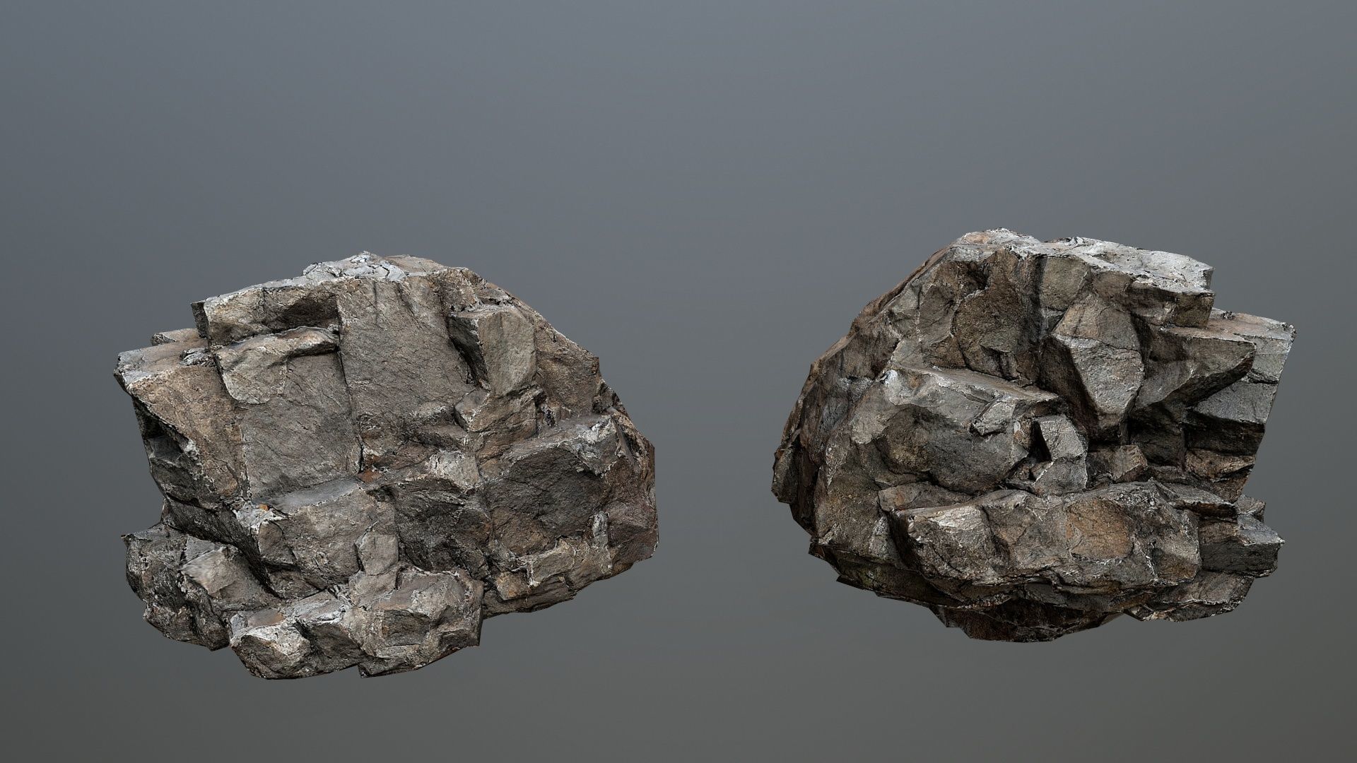 desert rocks Low-poly 3D model_3