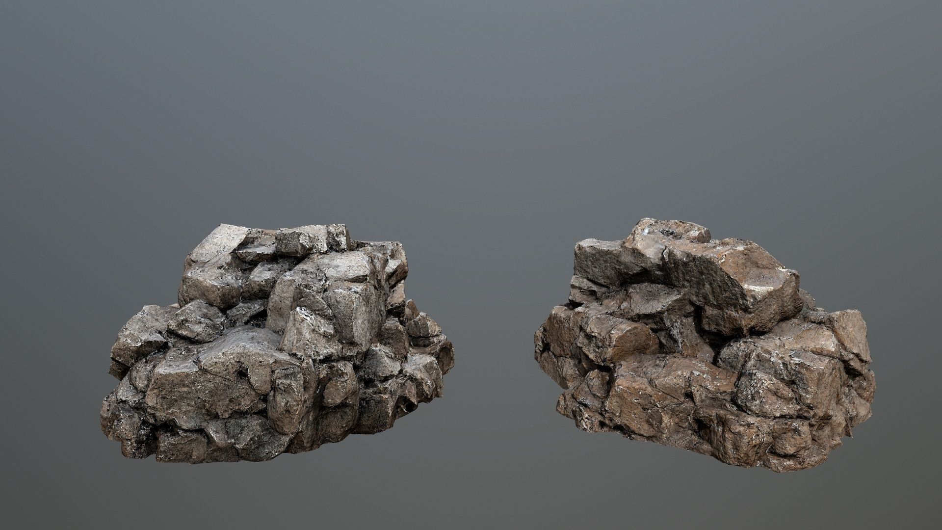 desert rocks Low-poly 3D model_6