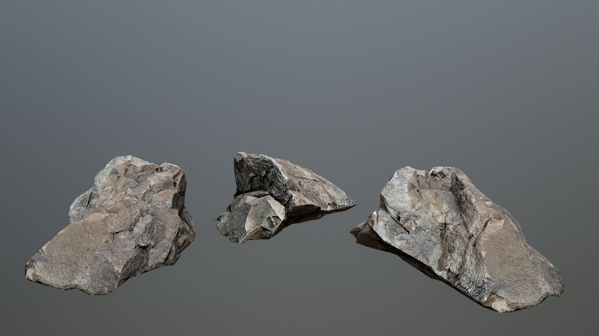 desert rocks Low-poly 3D model_4