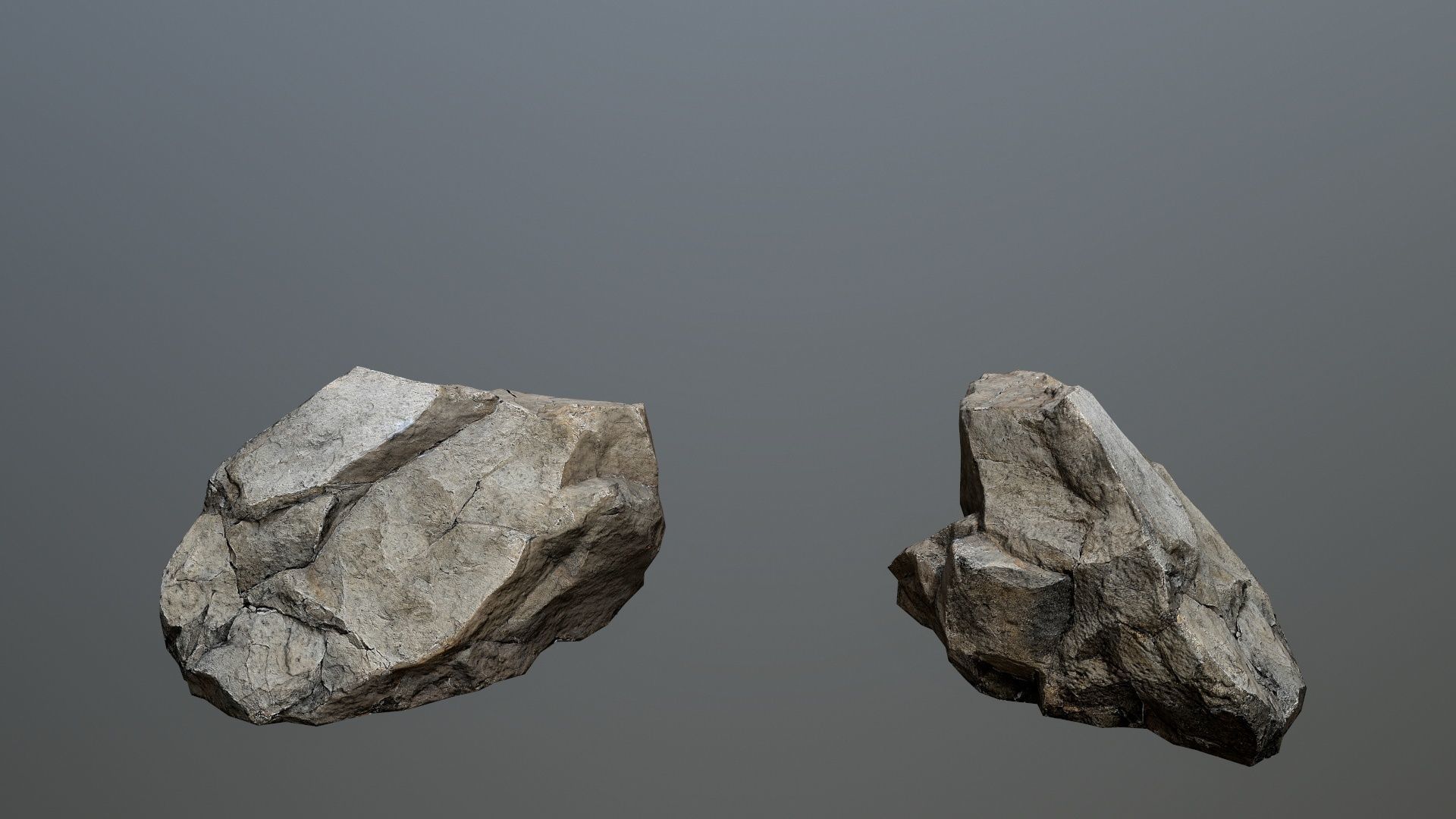 desert rocks Low-poly 3D model_8