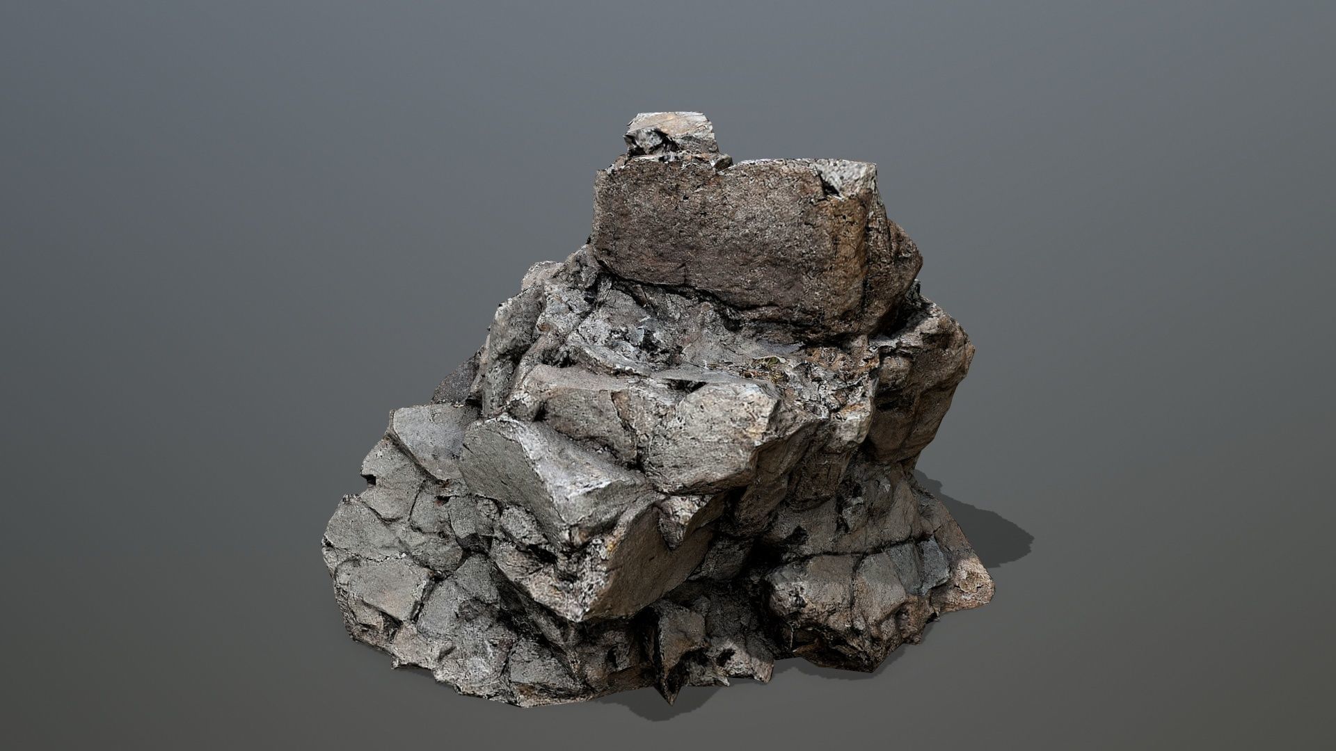 desert rocks Low-poly 3D model_12