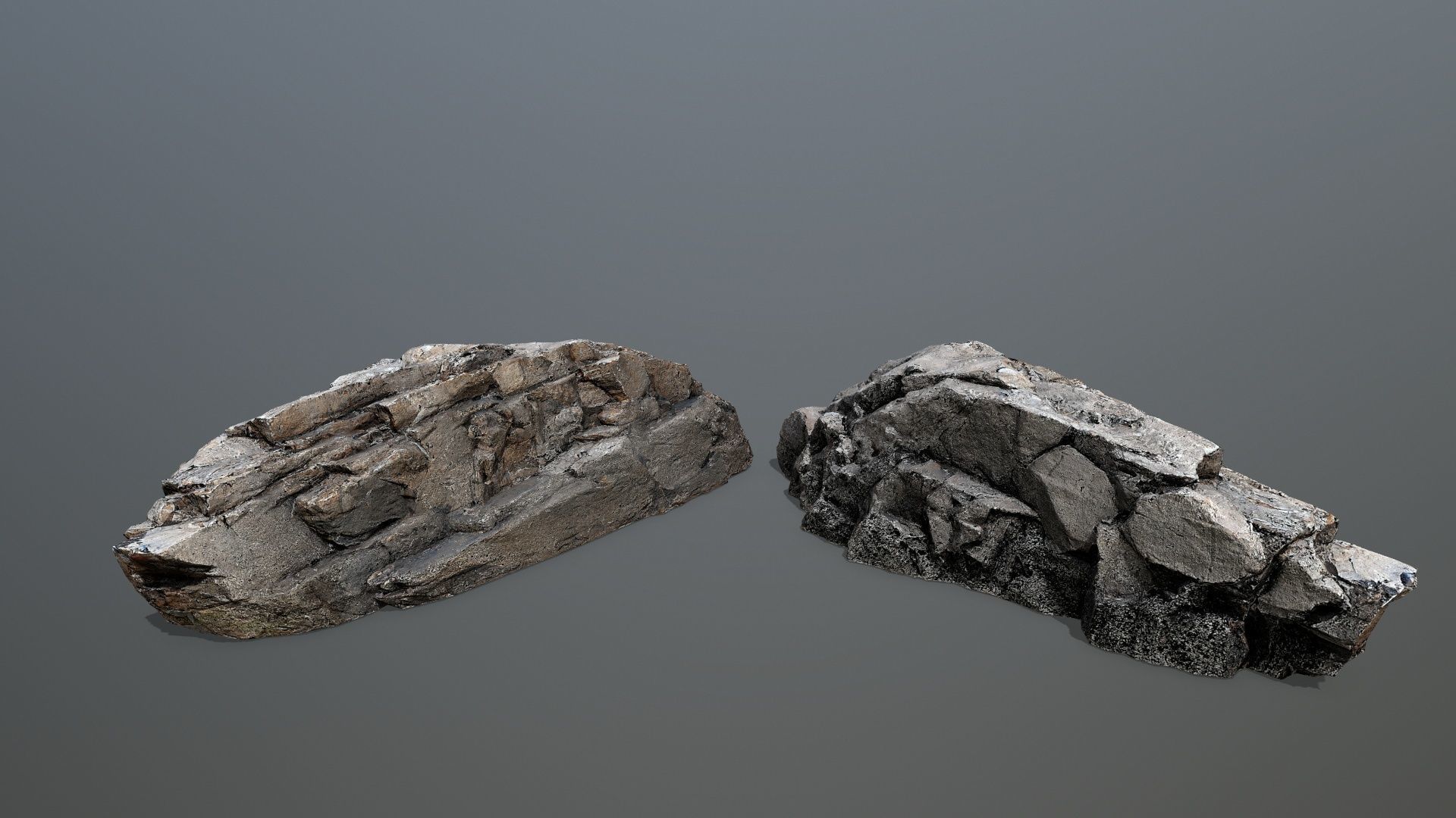 desert rocks Low-poly 3D model_1