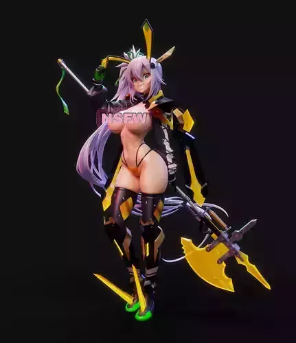 3 NSFW body parts for Mecha bunny 2 3D print model