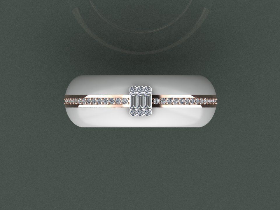 Enamel Gold Ring 3D print model_1