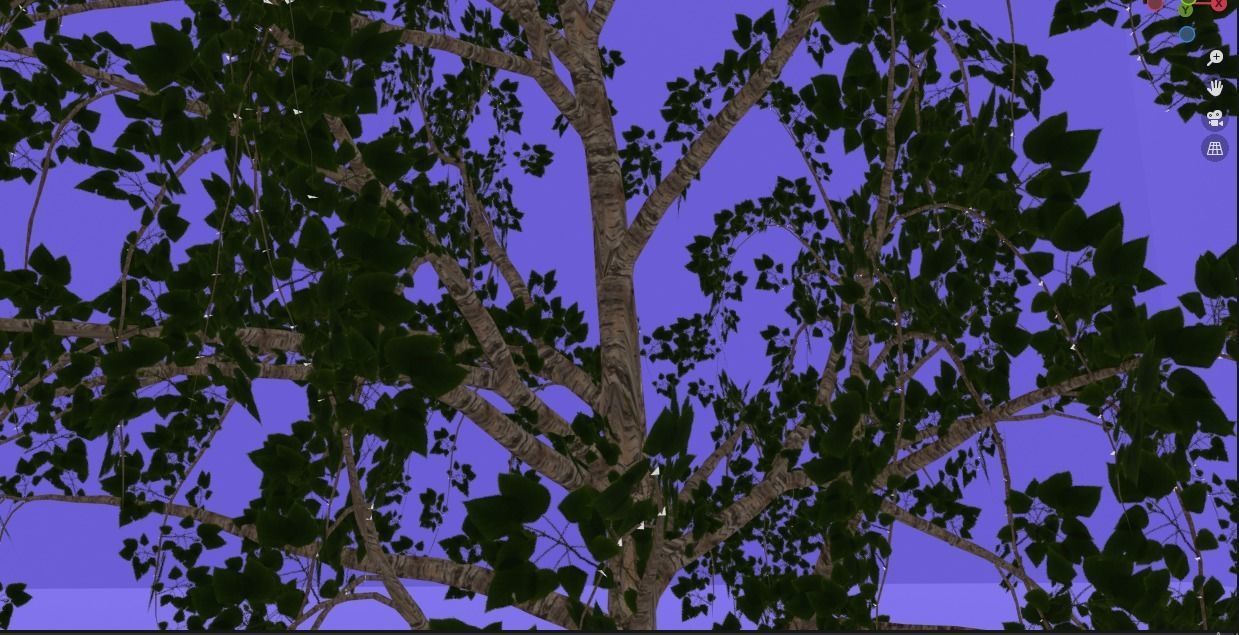 Low-Poly 3D Model of a Birch Tree Low-poly 3D model_2