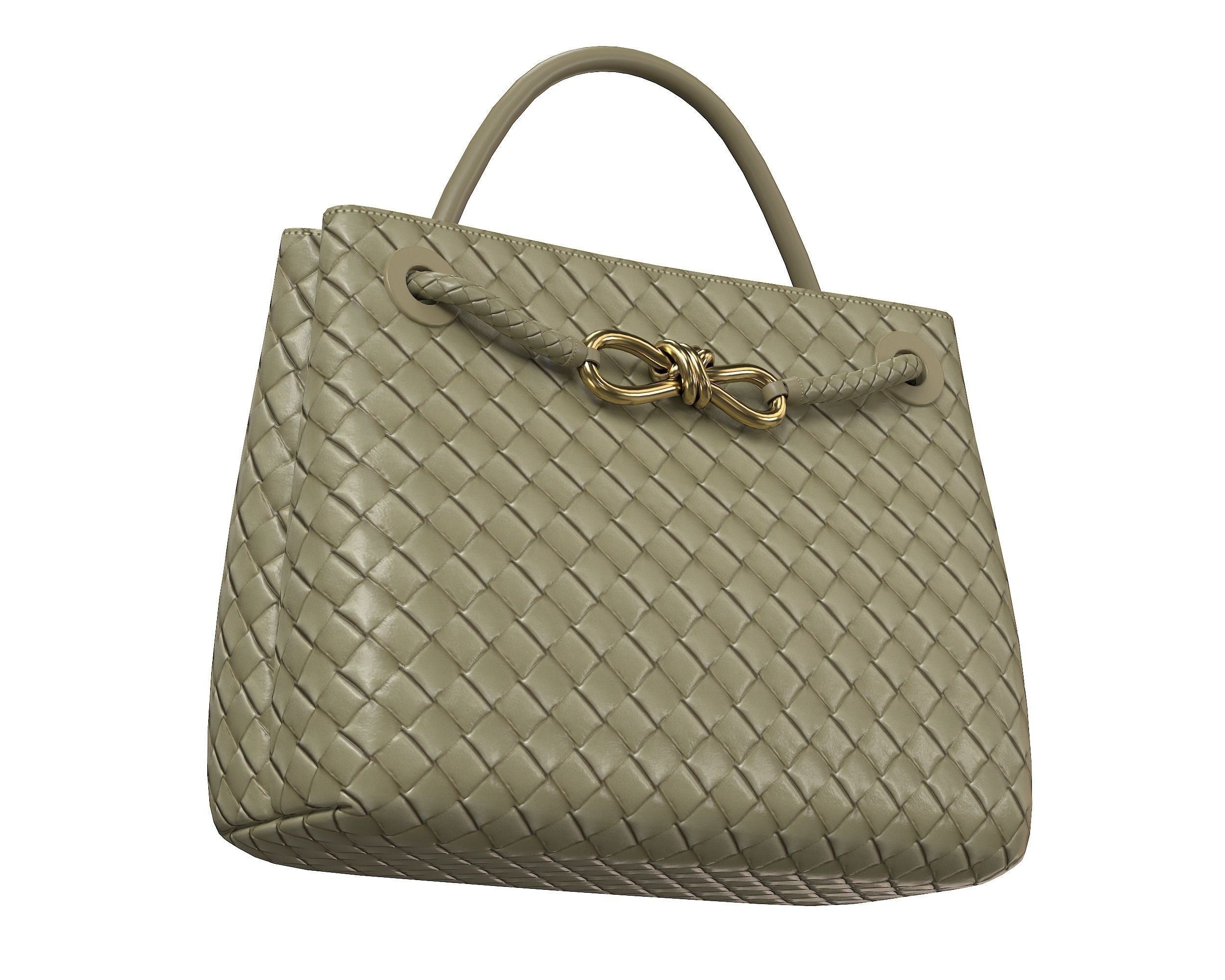 Bottega Veneta Andiamo Bag Low-poly 3D model_3
