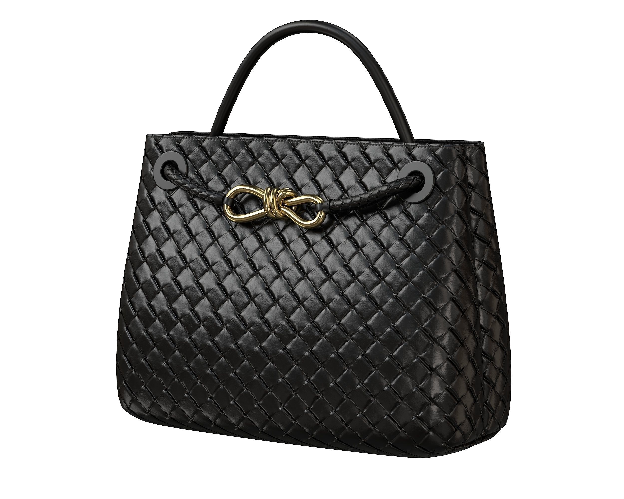 Bottega Veneta Andiamo Bag Low-poly 3D model_2