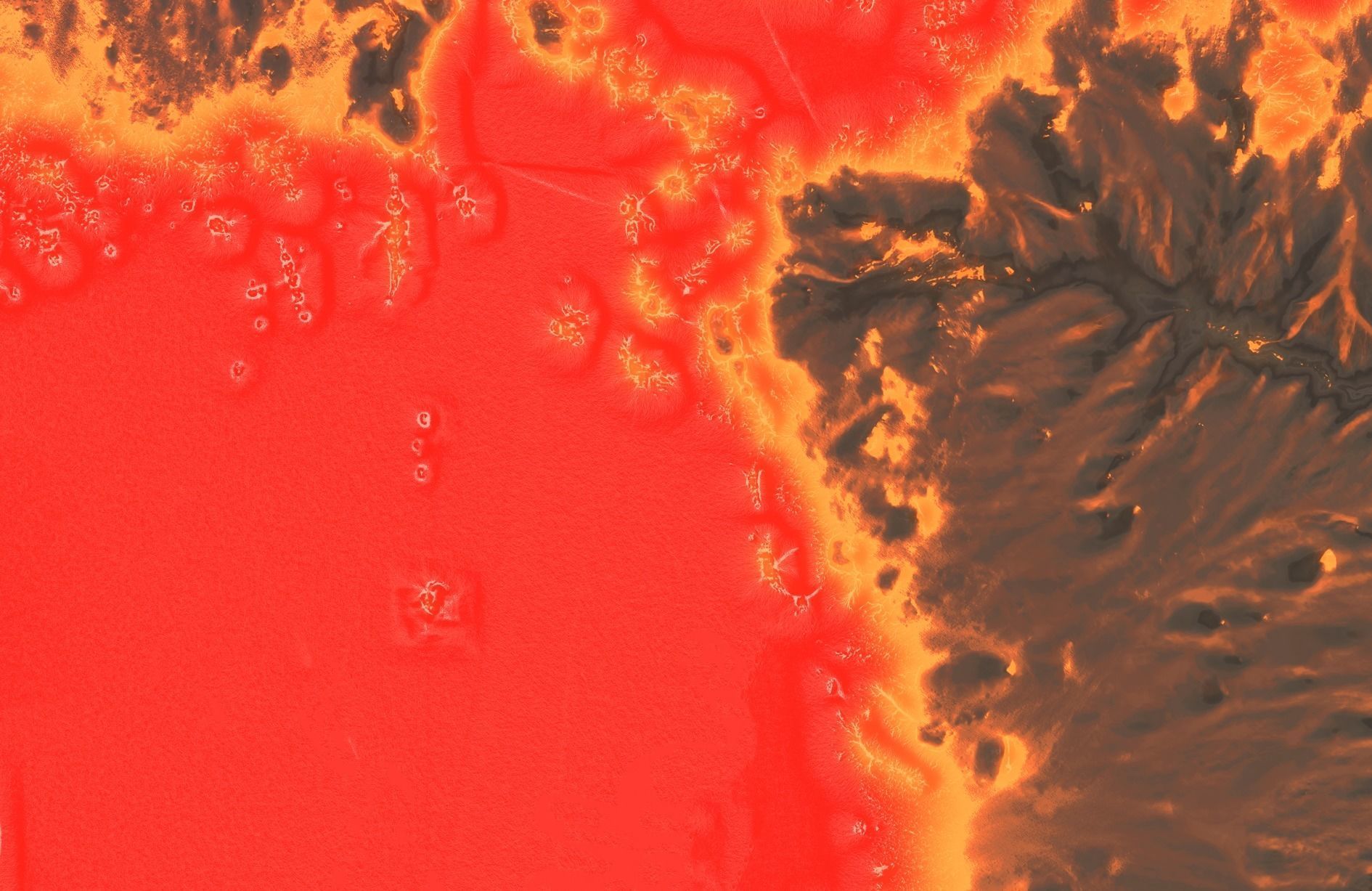 16K Lava Sea Seamless height map and 3D terrain Low-poly 3D model_18