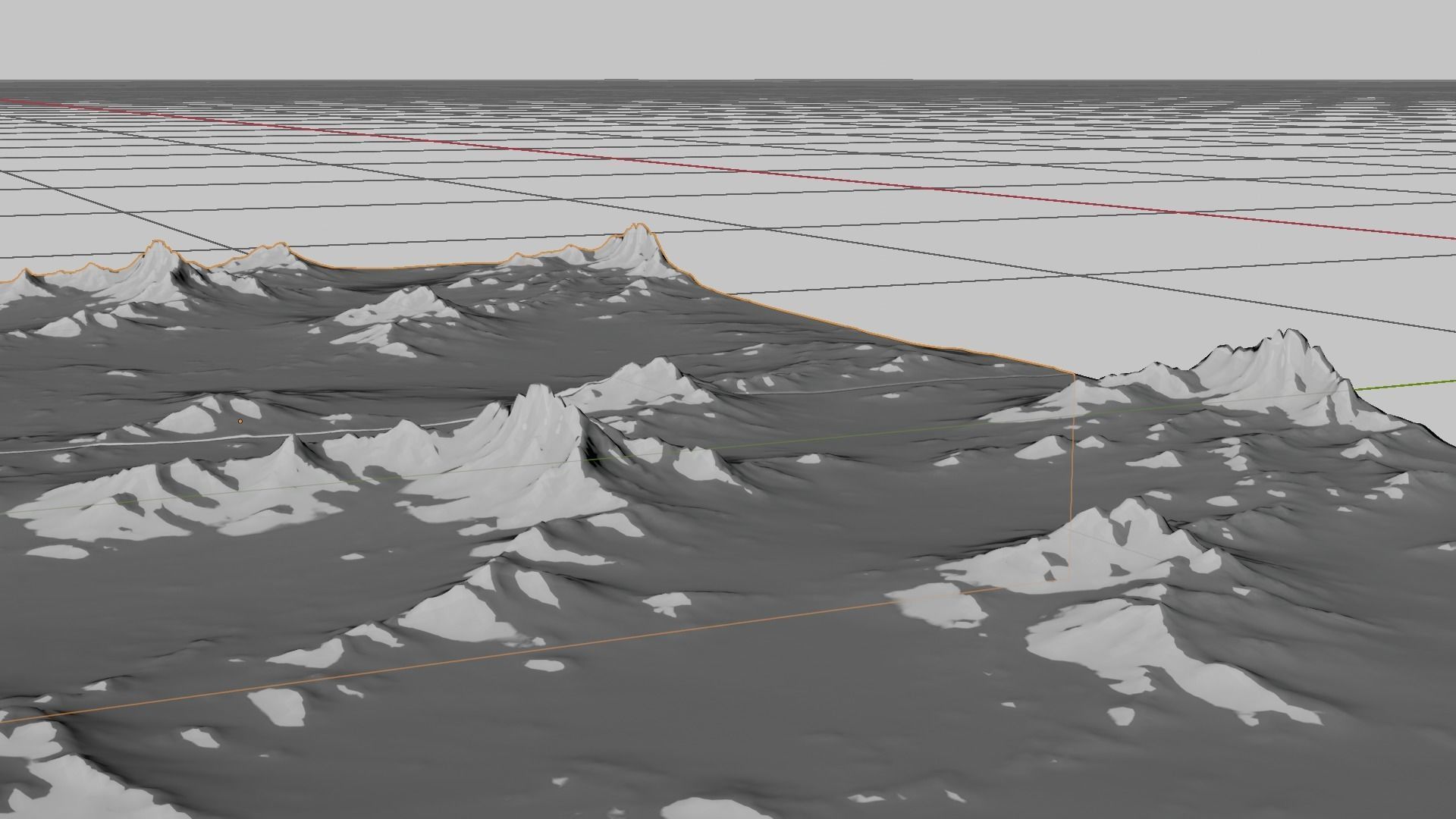 16K Lava Sea Seamless height map and 3D terrain Low-poly 3D model_9