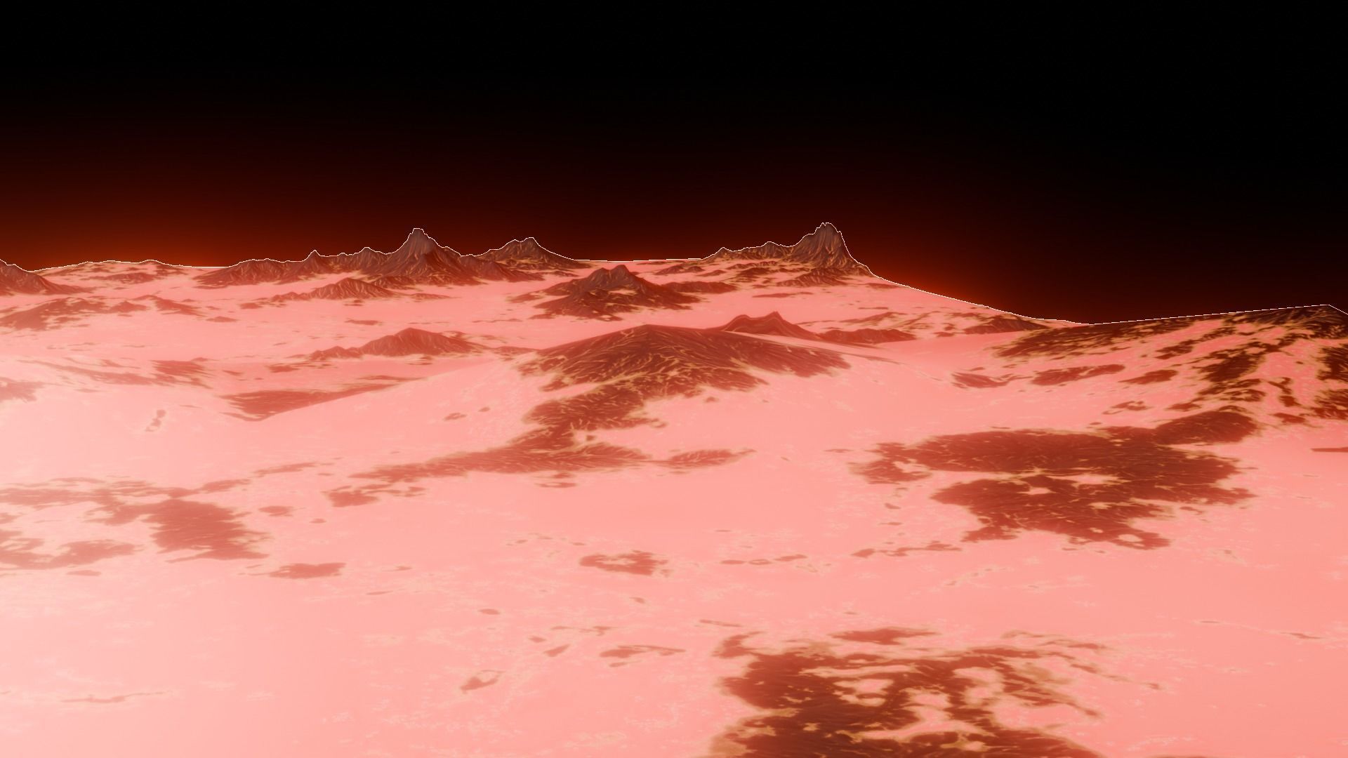 16K Lava Sea Seamless height map and 3D terrain Low-poly 3D model_11