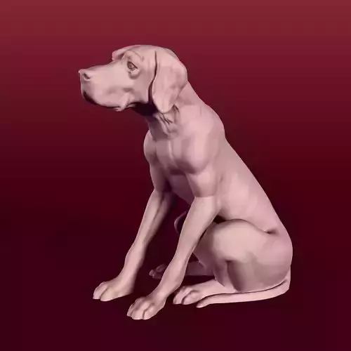 Pointer Dog Statue -- Original Design -- 3D Print Ready