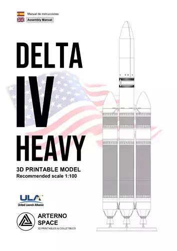 Delta IV Heavy rocket 3D print model