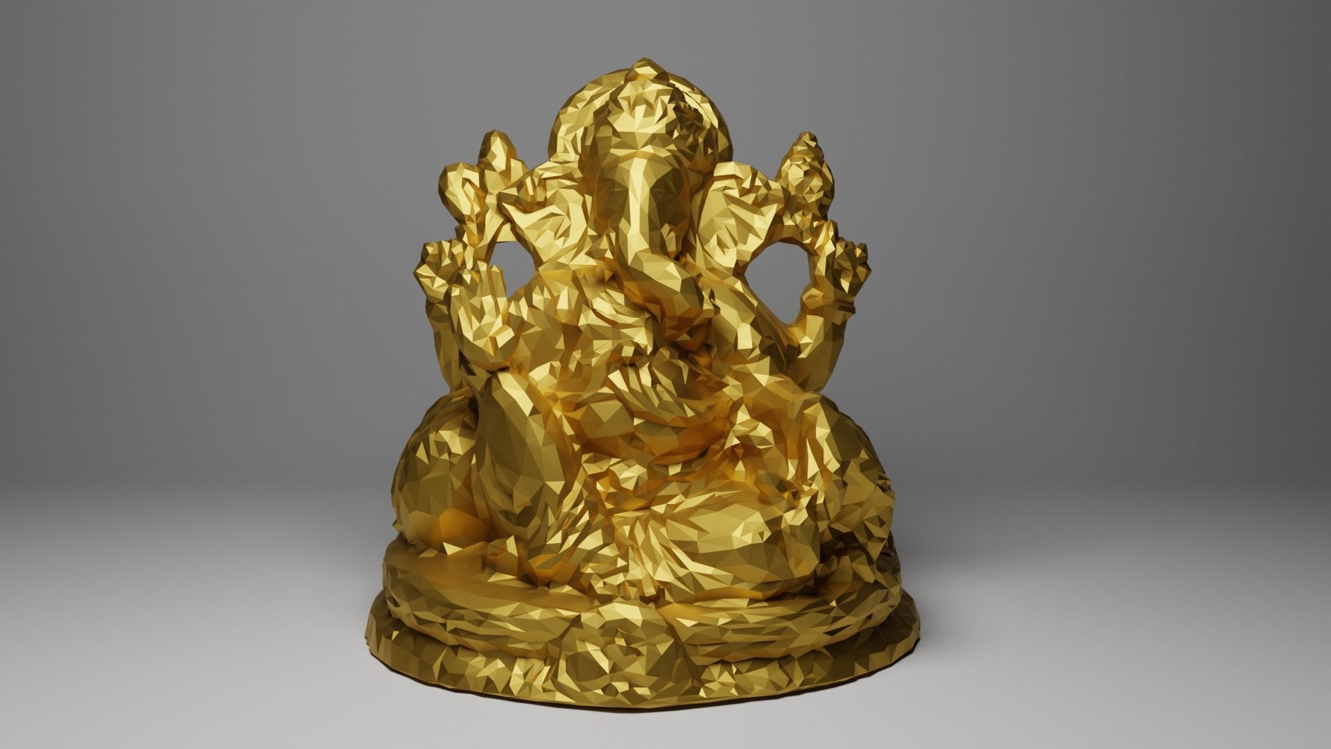 Lord Ganesha low-loly style Free 3D print model_6