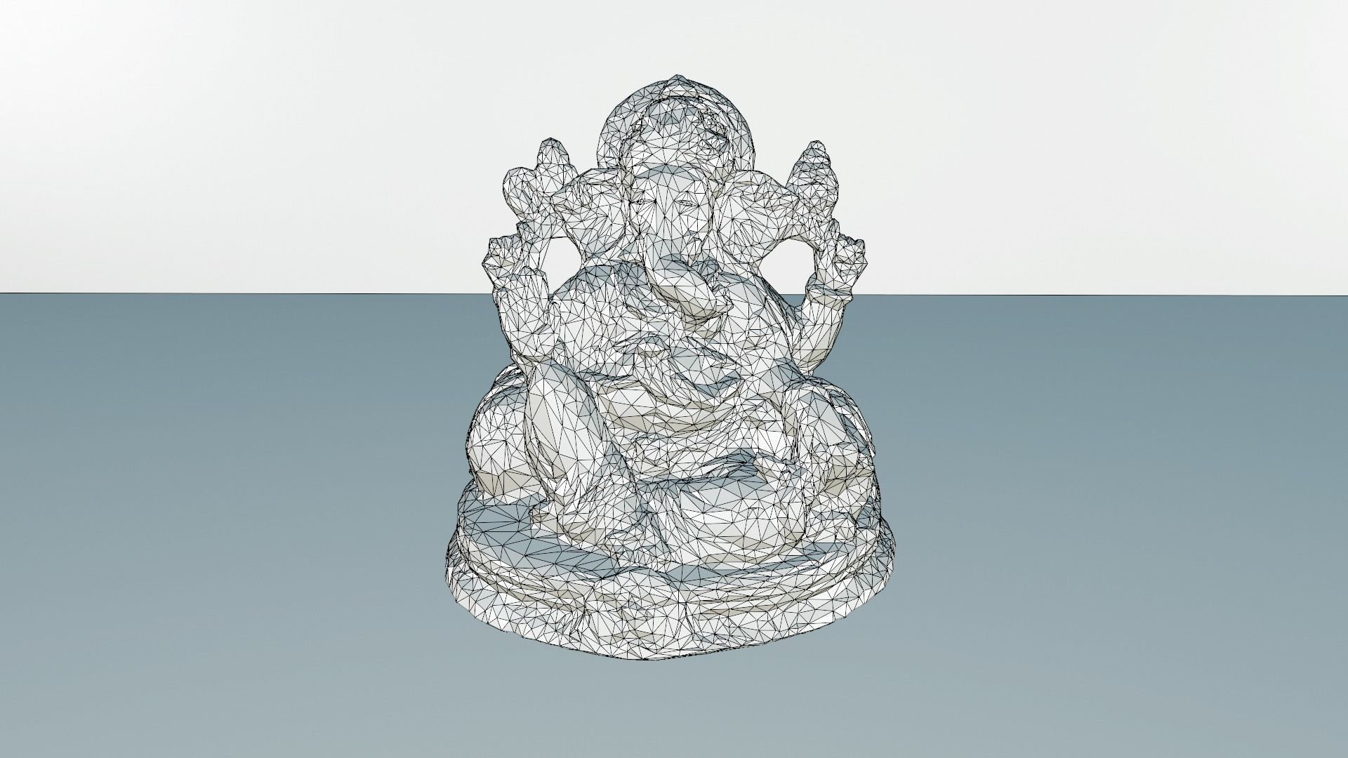 Lord Ganesha low-loly style Free 3D print model_4
