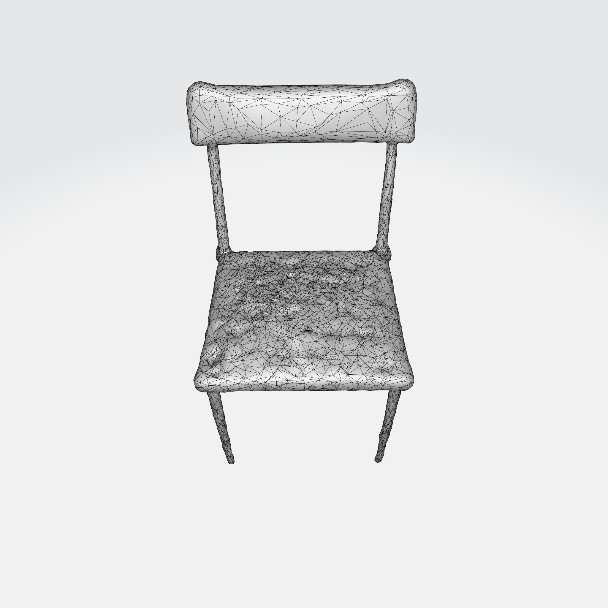 A wooden chair with a simple minimalist design 3D model_2