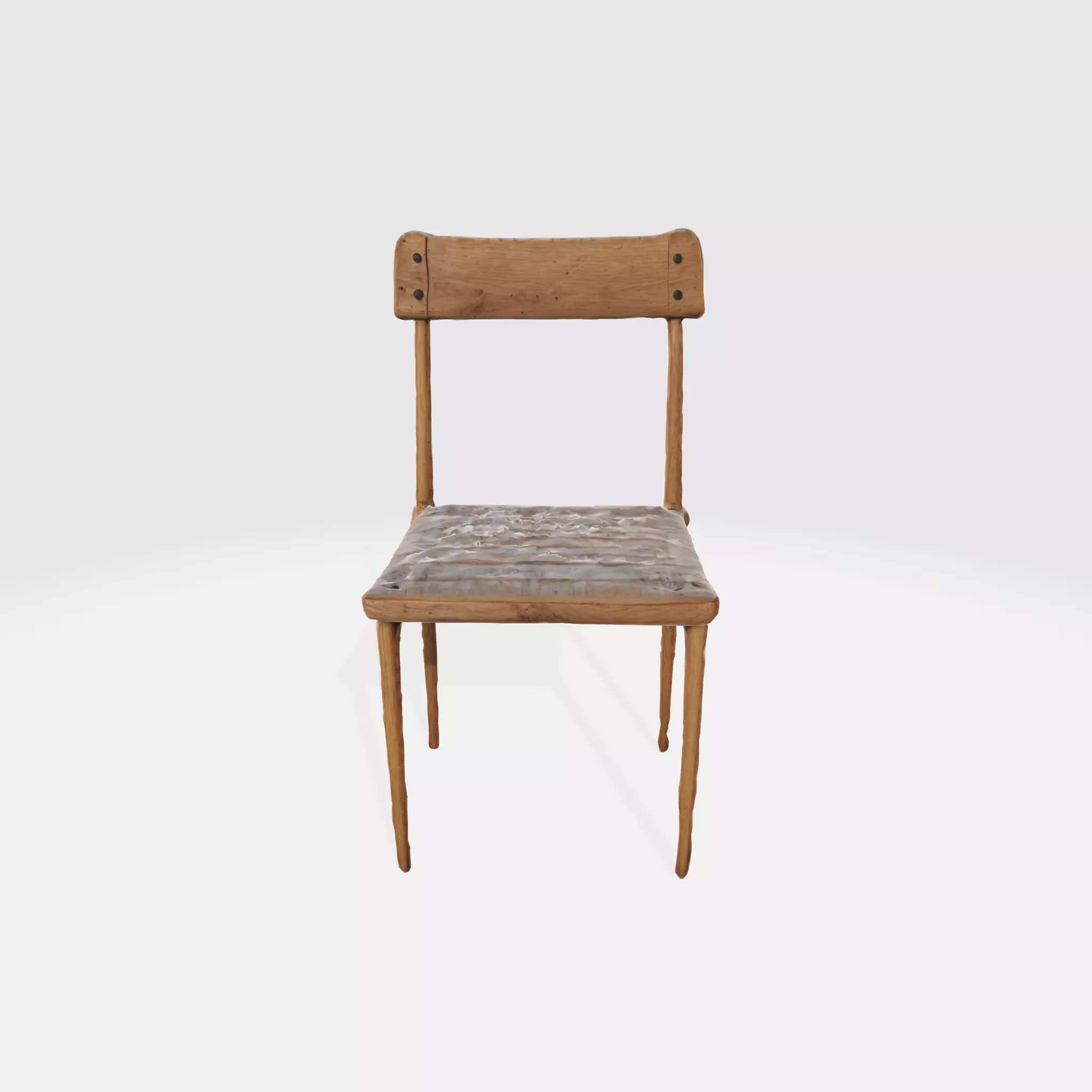 A wooden chair with a simple minimalist design 3D model_0