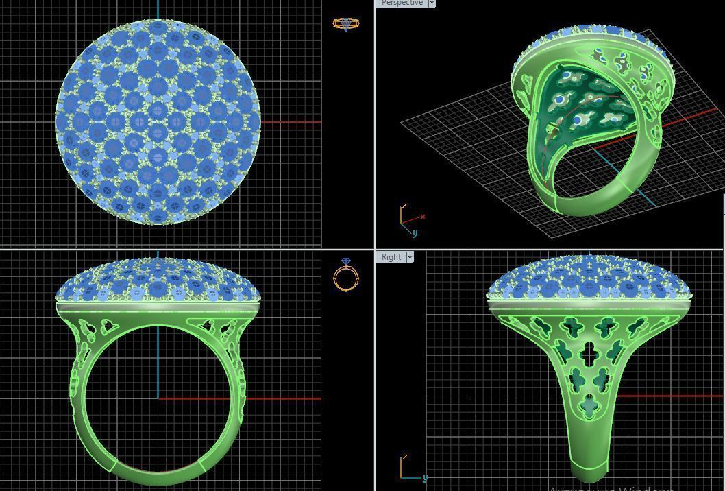 Shining-ring 3D model_3