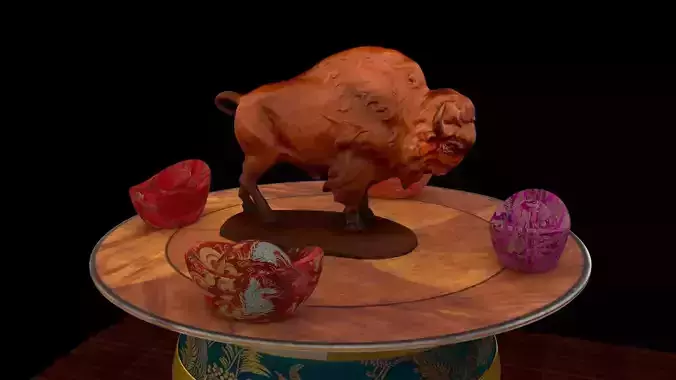 Yellowstone Bison 3D model figure