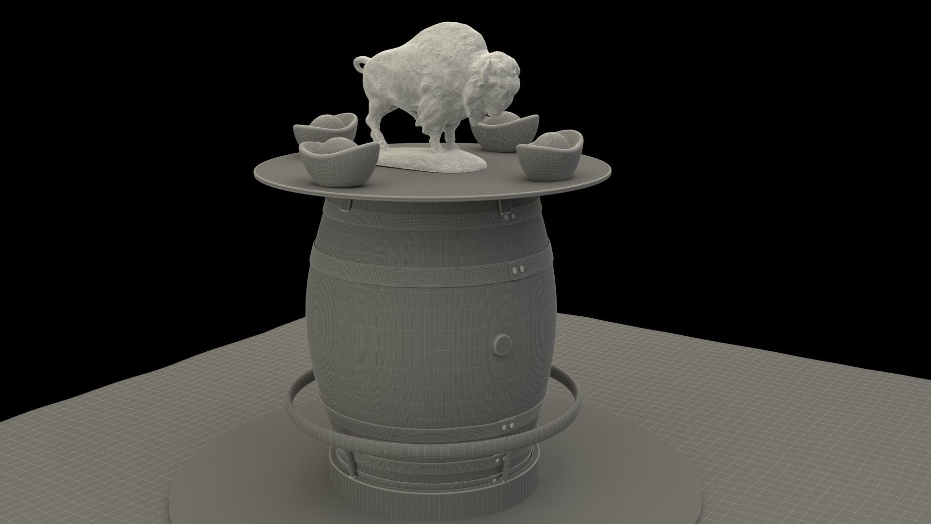 Yellowstone Bison 3D model figure 3D model_7