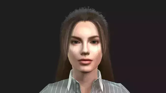 Realistic 3d Model of a Beautiful Girl Fully Rigged and Textured 3D model