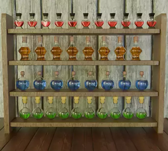 Quadruple Elixir Set 3D Model