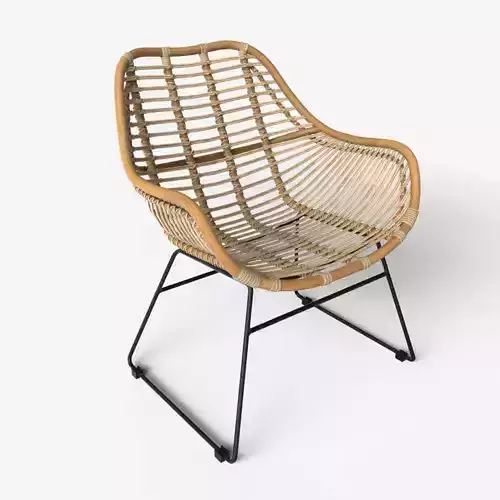 Wicker arm chair