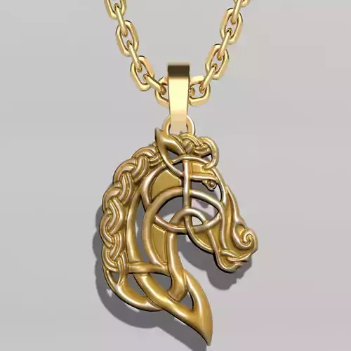   Celtic horse pendant M03
