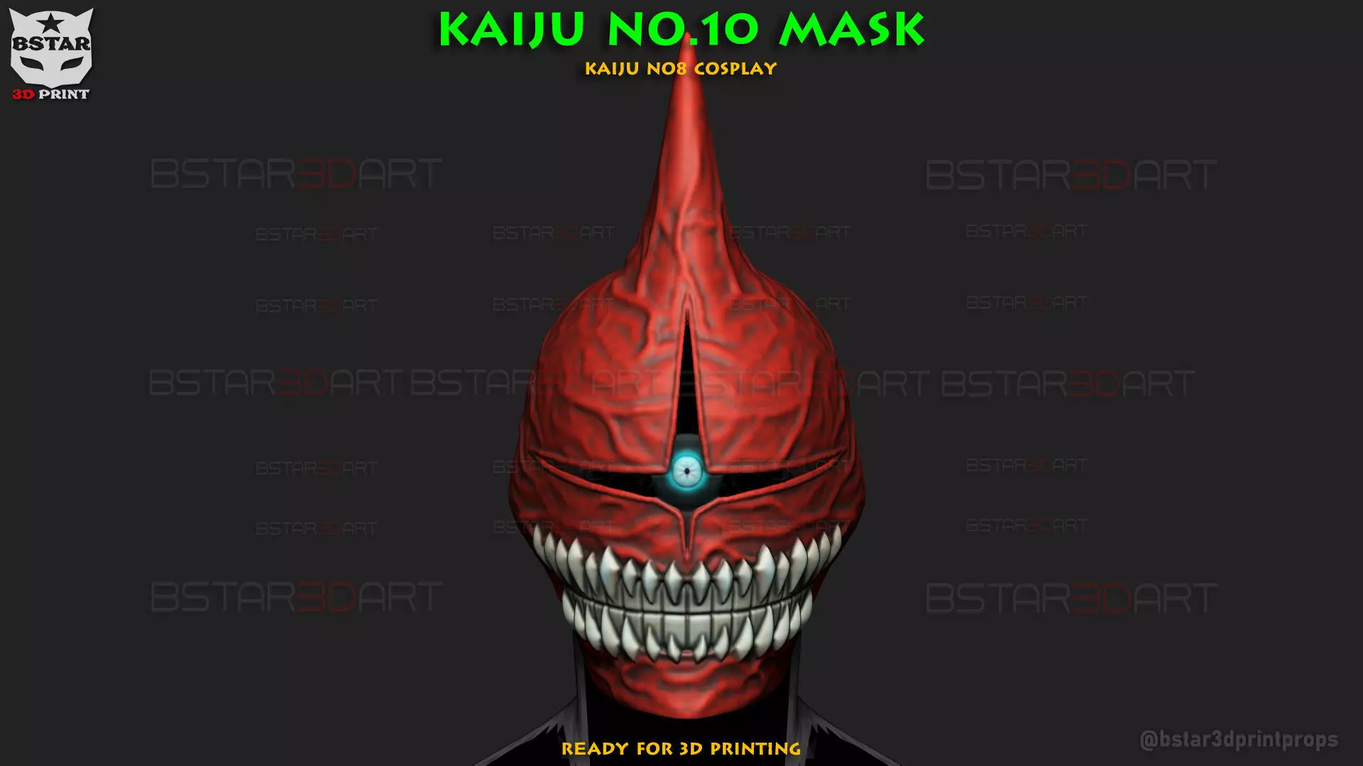 Kaiju No 10 Mask - Kaiju No 8 Anime Cosplay 3D print model