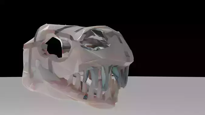 T-REX skeletal  Low-poly 3D model