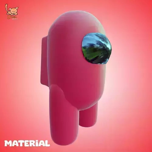 Among Us Red Rubber 3D model