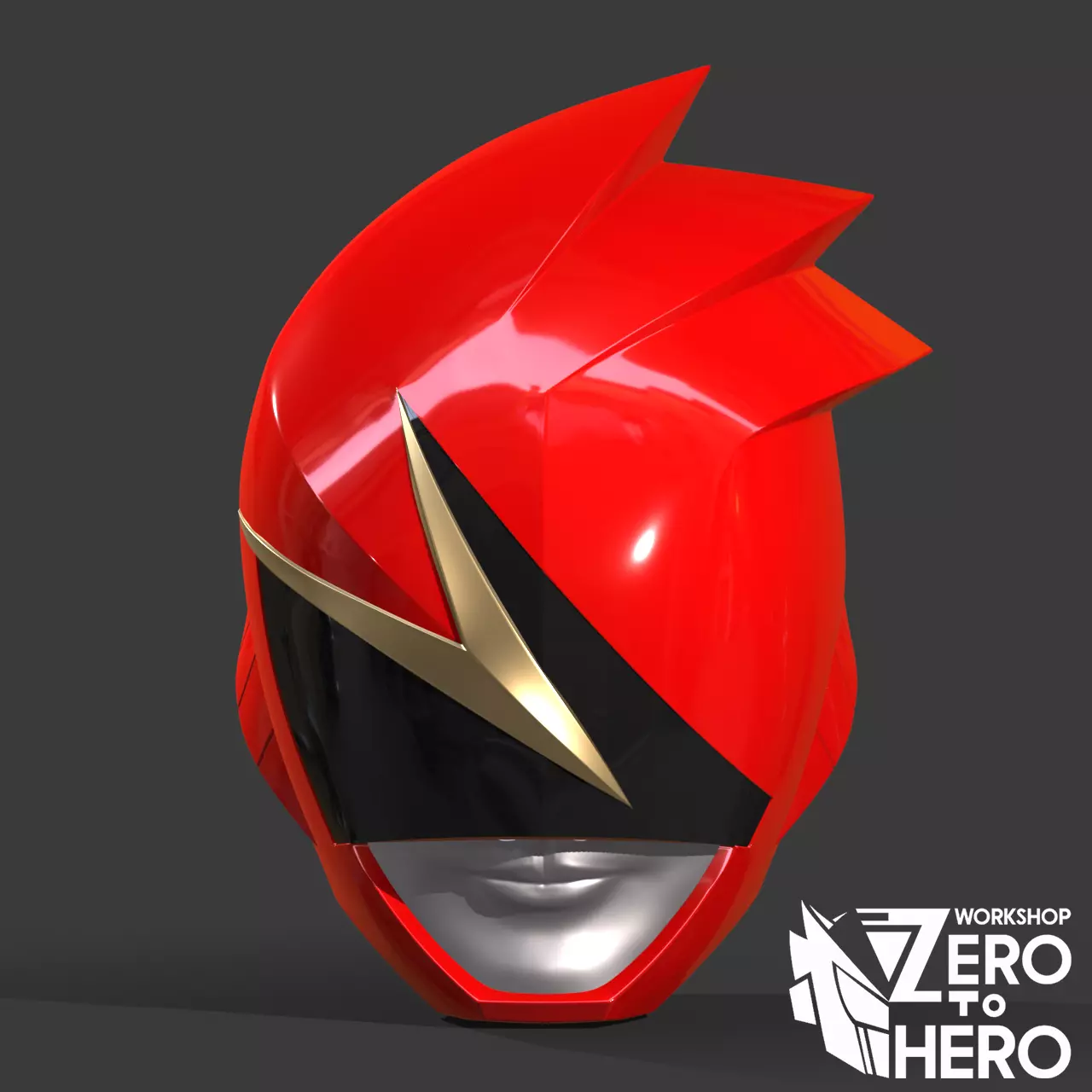Super Sentai Akibaranger Red Helmet 3D print model