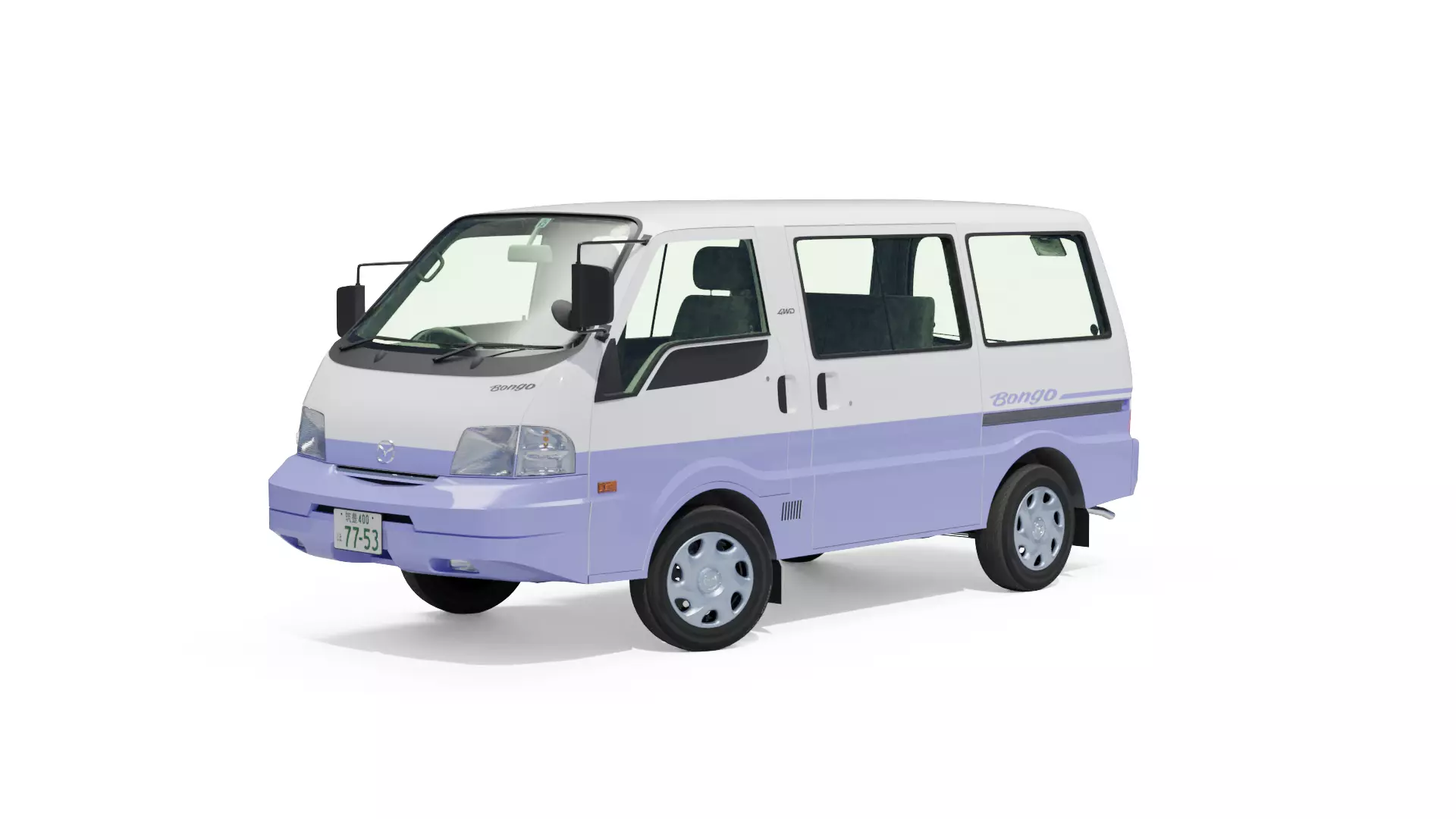 Mazda Bongo 2000 Low-poly 3D model_0