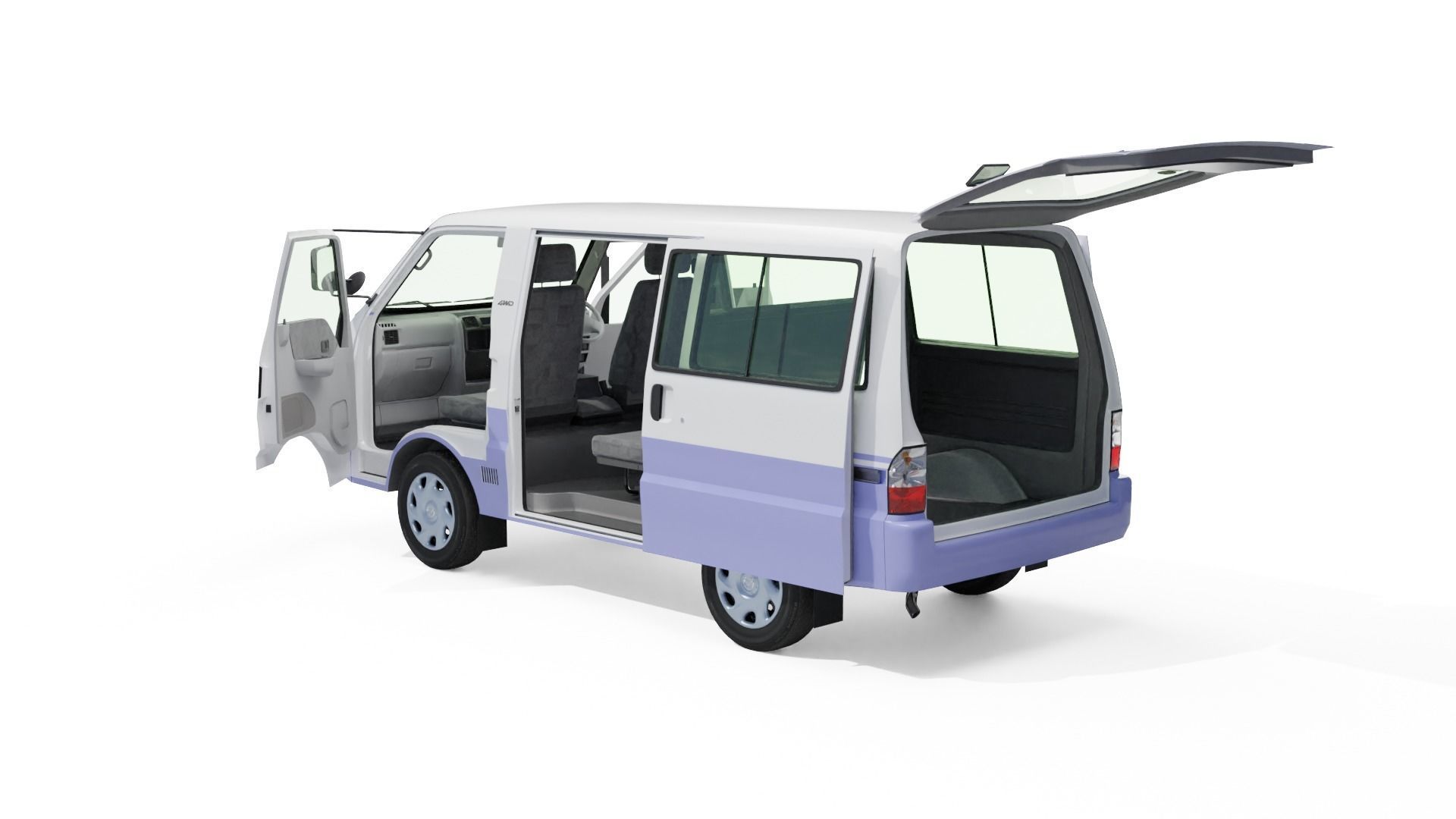 Mazda Bongo 2000 Low-poly 3D model_3
