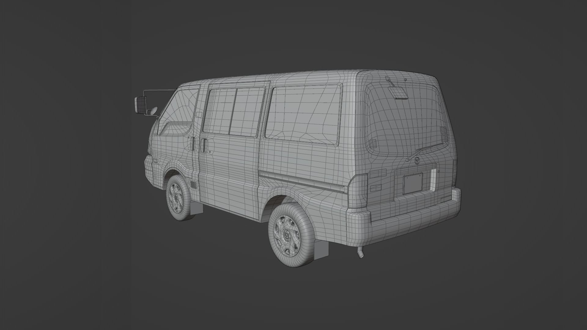 Mazda Bongo 2000 Low-poly 3D model_9