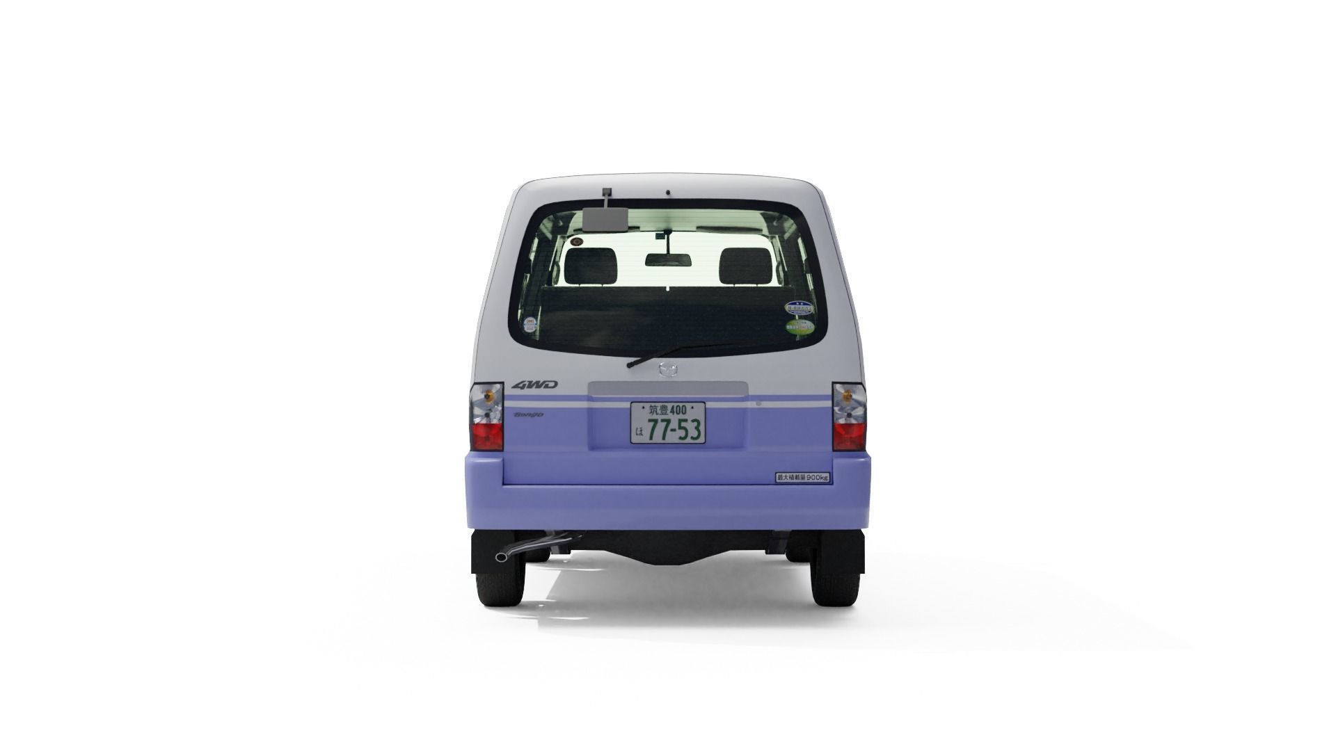 Mazda Bongo 2000 Low-poly 3D model_7