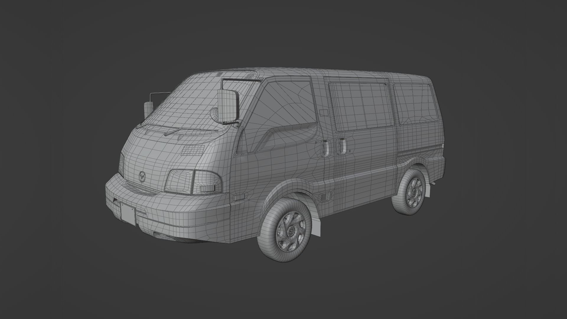 Mazda Bongo 2000 Low-poly 3D model_8