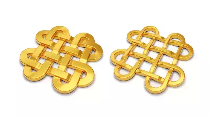 Celtic Love Knot 4 Hearts - Pendant