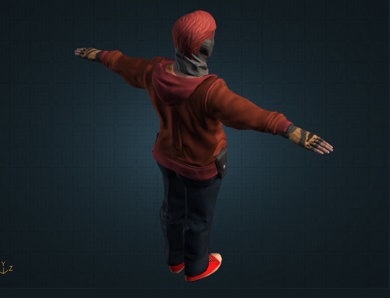 Gang Man 3D model_2