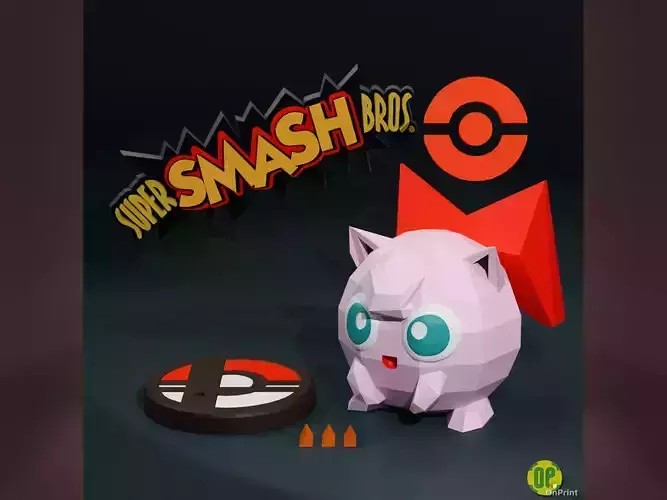 JIGGLYPUFF -Smash Bros 64 - Printable - 3D print model