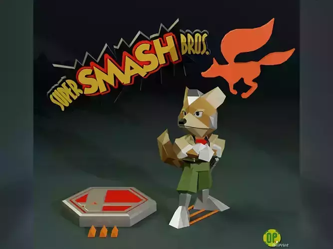 FOX - Smash Bros 64 - 3D Model - Printable -